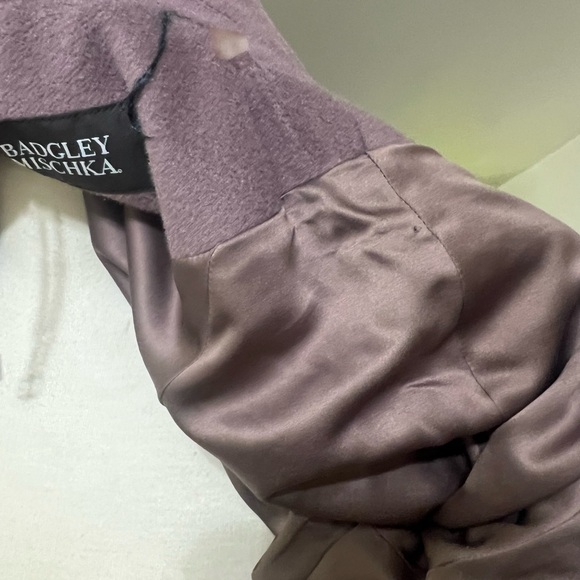 Badgley Mischka Women's Oversized Wool Cocoon Coat Lavender Mist Sz Large - Picture 14 of 15